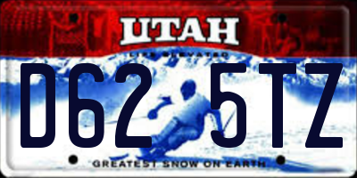 UT license plate D625TZ