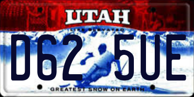 UT license plate D625UE