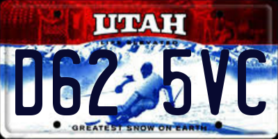 UT license plate D625VC