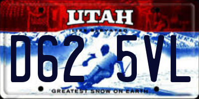 UT license plate D625VL