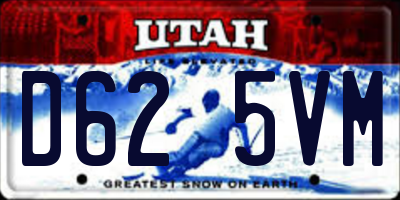 UT license plate D625VM
