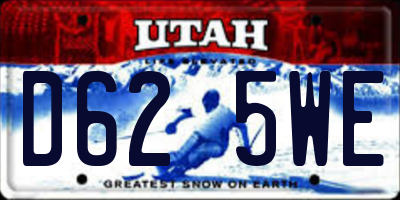 UT license plate D625WE
