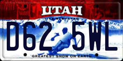 UT license plate D625WL