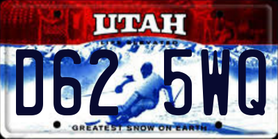UT license plate D625WQ
