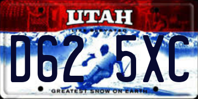 UT license plate D625XC