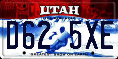 UT license plate D625XE