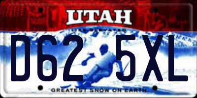 UT license plate D625XL
