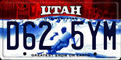 UT license plate D625YM