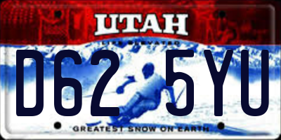 UT license plate D625YU