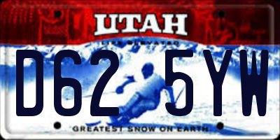 UT license plate D625YW