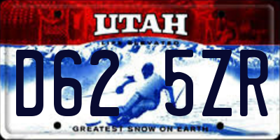 UT license plate D625ZR