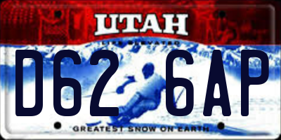 UT license plate D626AP