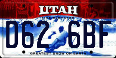UT license plate D626BF