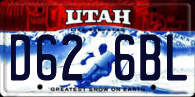 UT license plate D626BL
