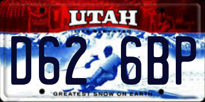 UT license plate D626BP