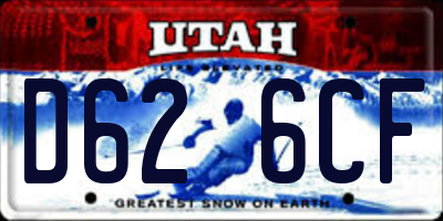 UT license plate D626CF
