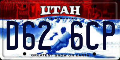 UT license plate D626CP