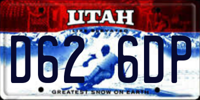 UT license plate D626DP