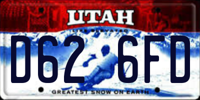UT license plate D626FD