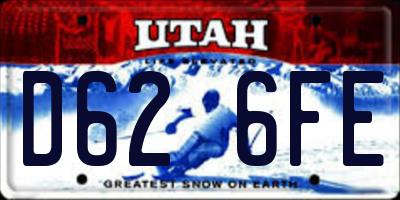 UT license plate D626FE