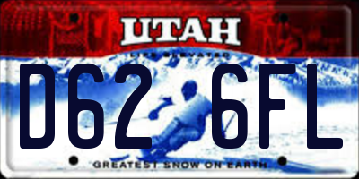 UT license plate D626FL