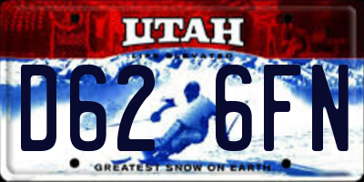 UT license plate D626FN