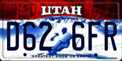 UT license plate D626FR