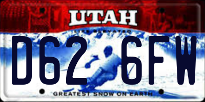 UT license plate D626FW