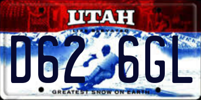 UT license plate D626GL