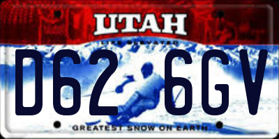 UT license plate D626GV