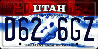UT license plate D626GZ