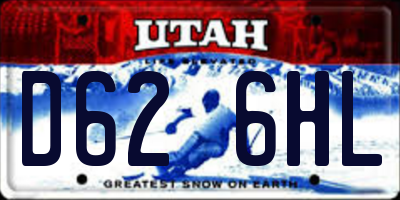 UT license plate D626HL