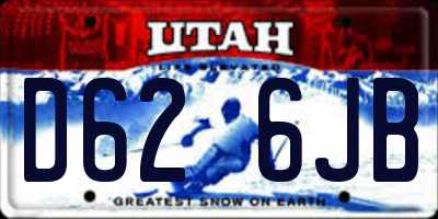 UT license plate D626JB