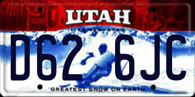 UT license plate D626JC