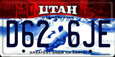 UT license plate D626JE