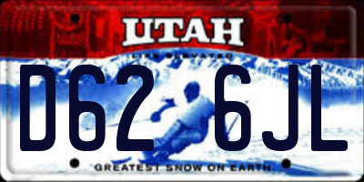 UT license plate D626JL