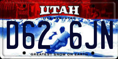 UT license plate D626JN