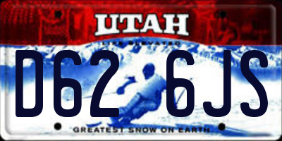 UT license plate D626JS