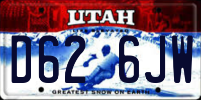 UT license plate D626JW