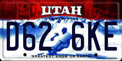 UT license plate D626KE