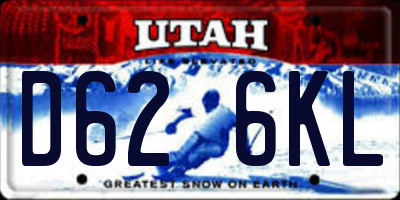 UT license plate D626KL
