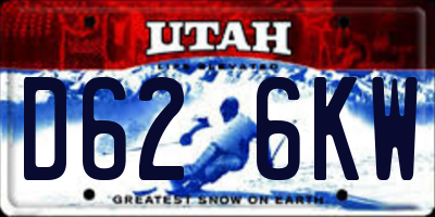 UT license plate D626KW