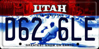 UT license plate D626LE