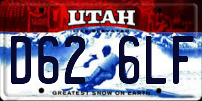 UT license plate D626LF