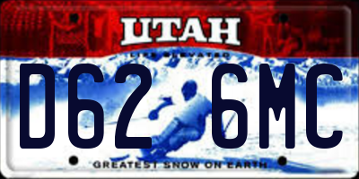 UT license plate D626MC