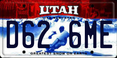 UT license plate D626ME
