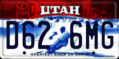 UT license plate D626MG