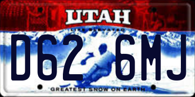 UT license plate D626MJ