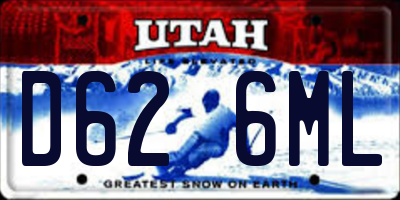 UT license plate D626ML