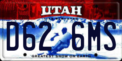 UT license plate D626MS